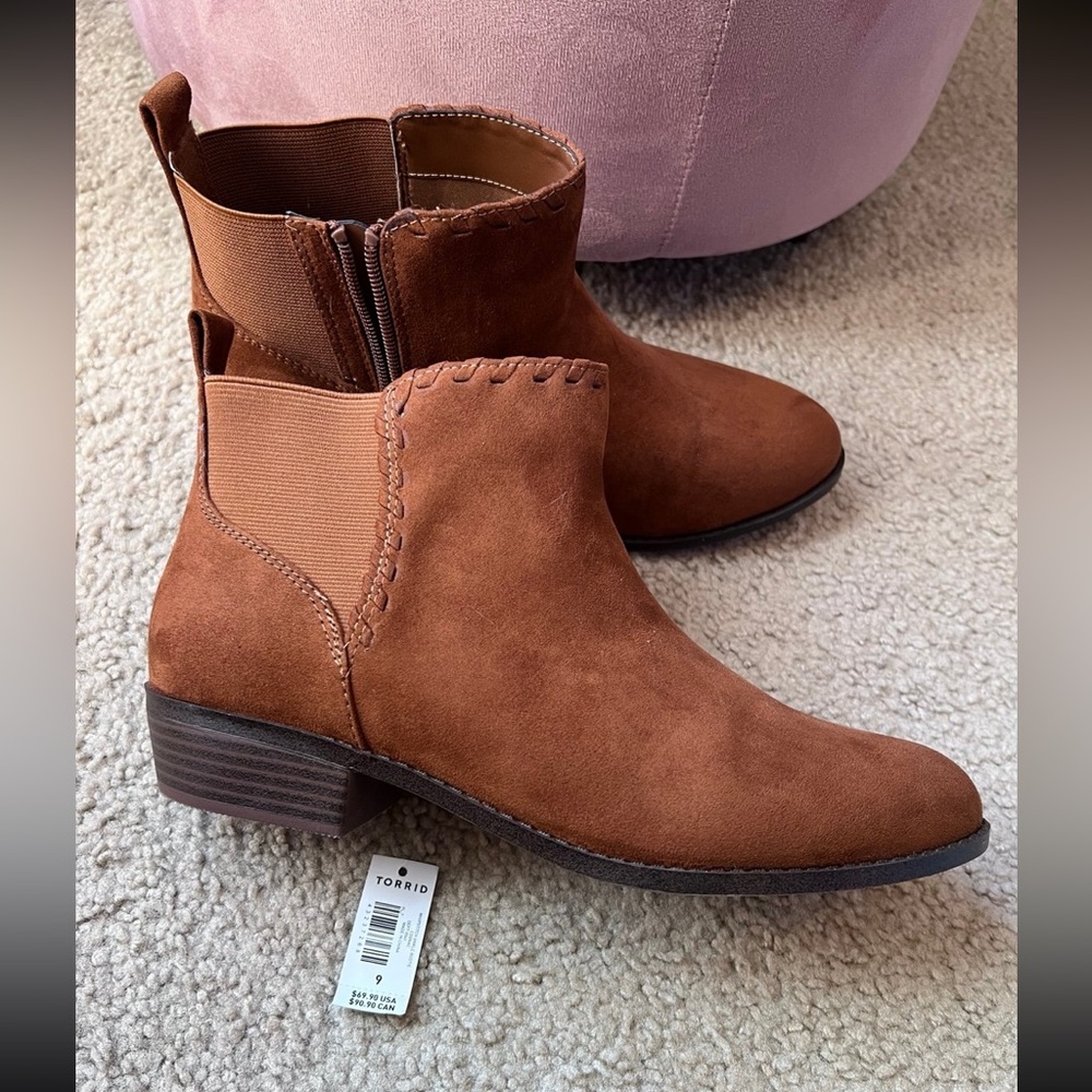 torrid Brown Suede Ankle Booties